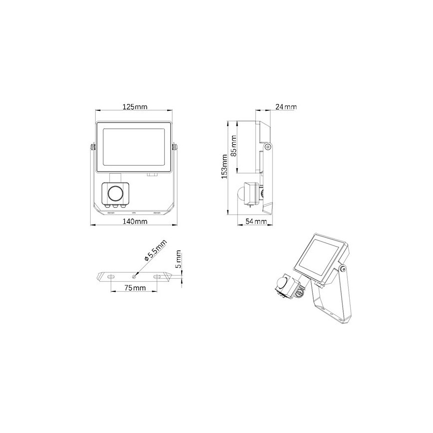 Philips - LED Väli prožektor anduriga PROJECTLINE LED/20W/230V IP65 3000K