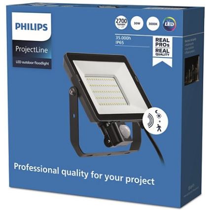 Philips - LED Väli prožektor anduriga PROJECTLINE LED/30W/230V IP65 3000K