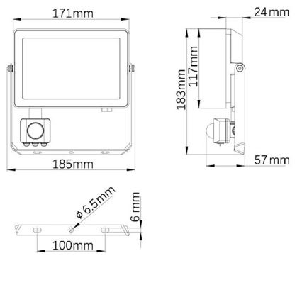 Philips - LED Väli prožektor anduriga PROJECTLINE LED/30W/230V IP65 3000K