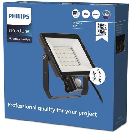 Philips - LED Väli prožektor anduriga PROJECTLINE LED/30W/230V IP65 4000K