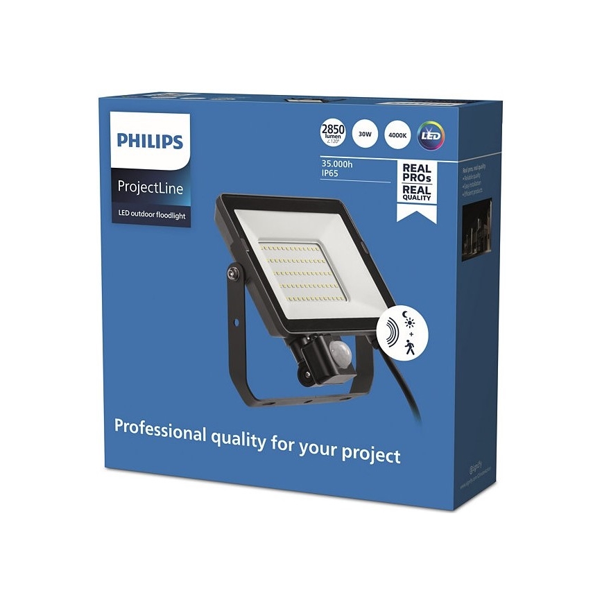 Philips - LED Väli prožektor anduriga PROJECTLINE LED/30W/230V IP65 4000K
