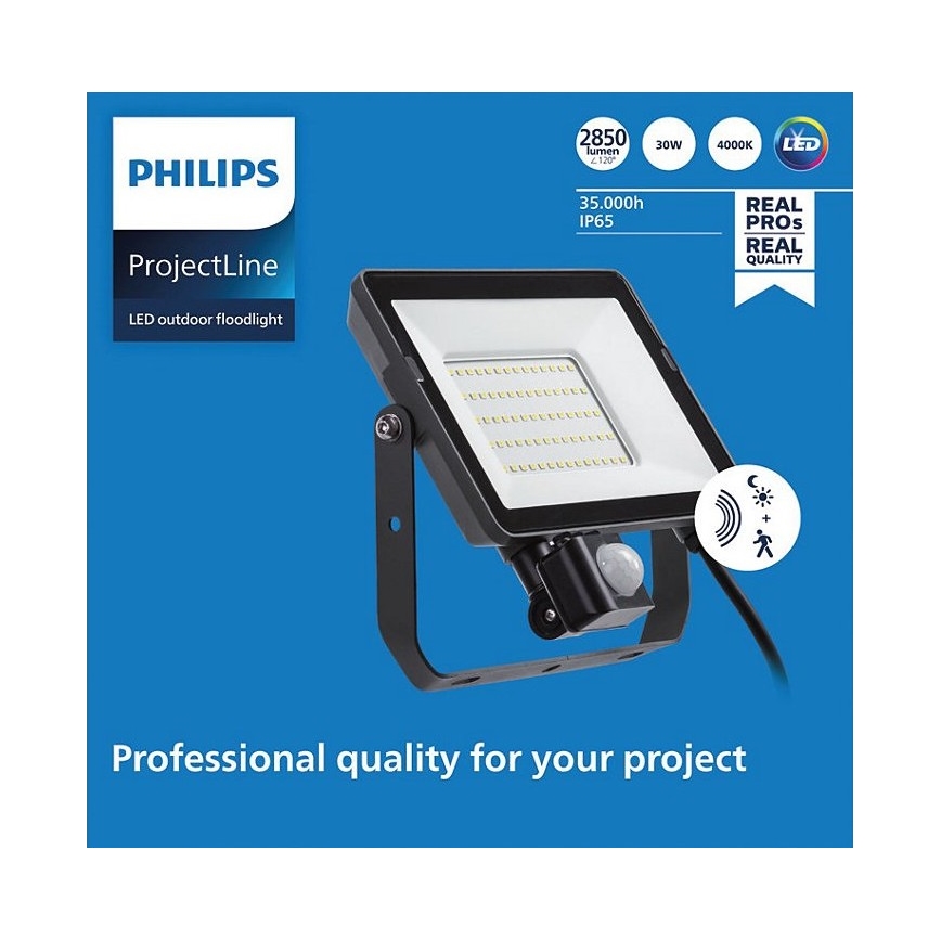 Philips - LED Väli prožektor anduriga PROJECTLINE LED/30W/230V IP65 4000K