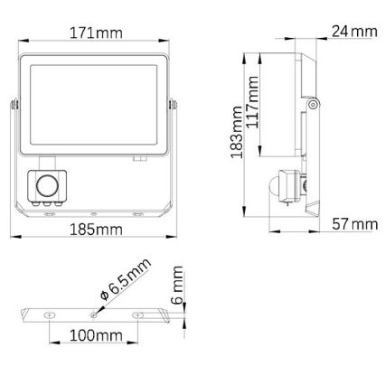 Philips - LED Väli prožektor anduriga PROJECTLINE LED/30W/230V IP65 4000K