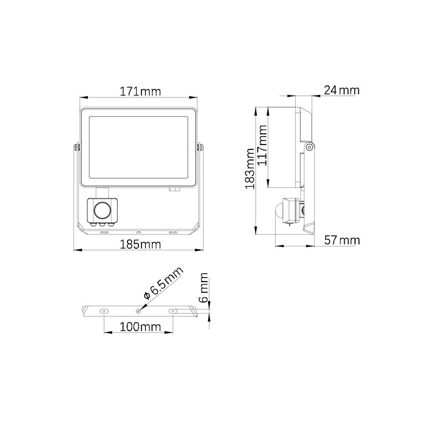Philips - LED Väli prožektor anduriga PROJECTLINE LED/30W/230V IP65 4000K