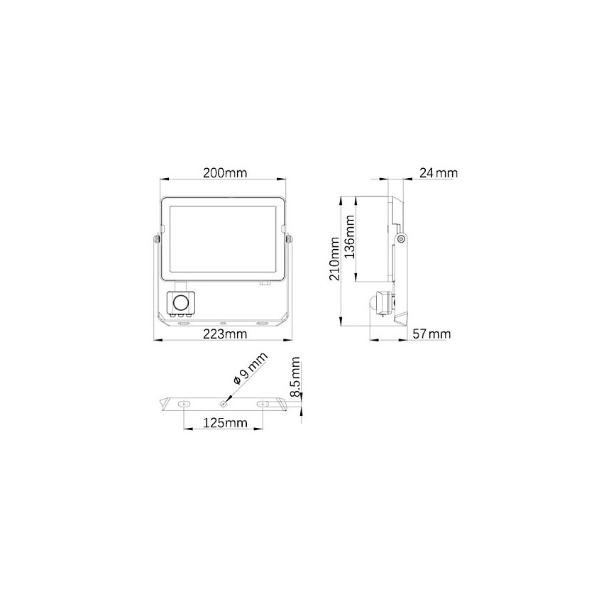 Philips - LED Väli prožektor anduriga PROJECTLINE LED/50W/230V IP65 3000K