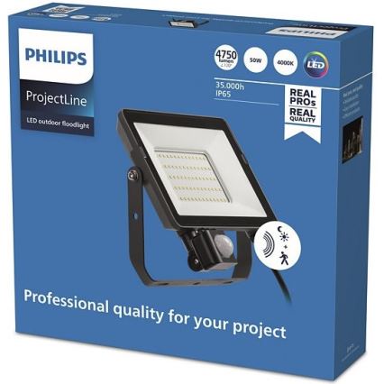 Philips - LED Väli prožektor anduriga PROJECTLINE LED/50W/230V IP65 4000K