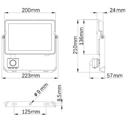 Philips - LED Väli prožektor anduriga PROJECTLINE LED/50W/230V IP65 4000K