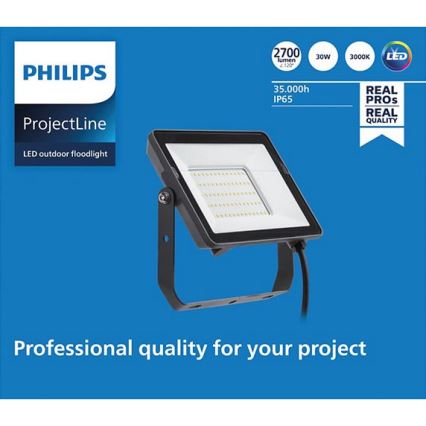 Philips - LED Väli prožektor PROJECTLINE LED/30W/230V IP65 3000K