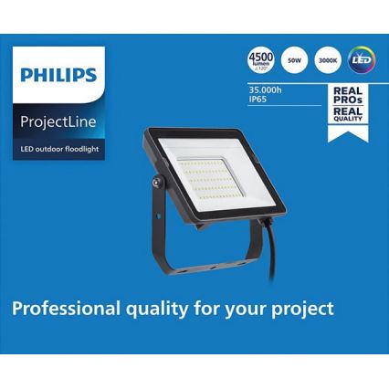 Philips - LED Väli prožektor PROJECTLINE LED/50W/230V IP65 3000K