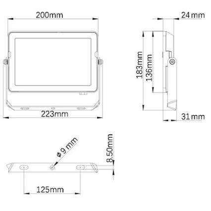 Philips - LED Väli prožektor PROJECTLINE LED/50W/230V IP65 3000K