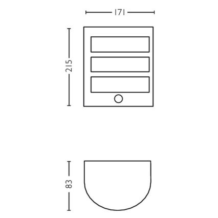 Philips-LED Väli seinavalgusti anduriga LED/6W/230V 2700K IP44