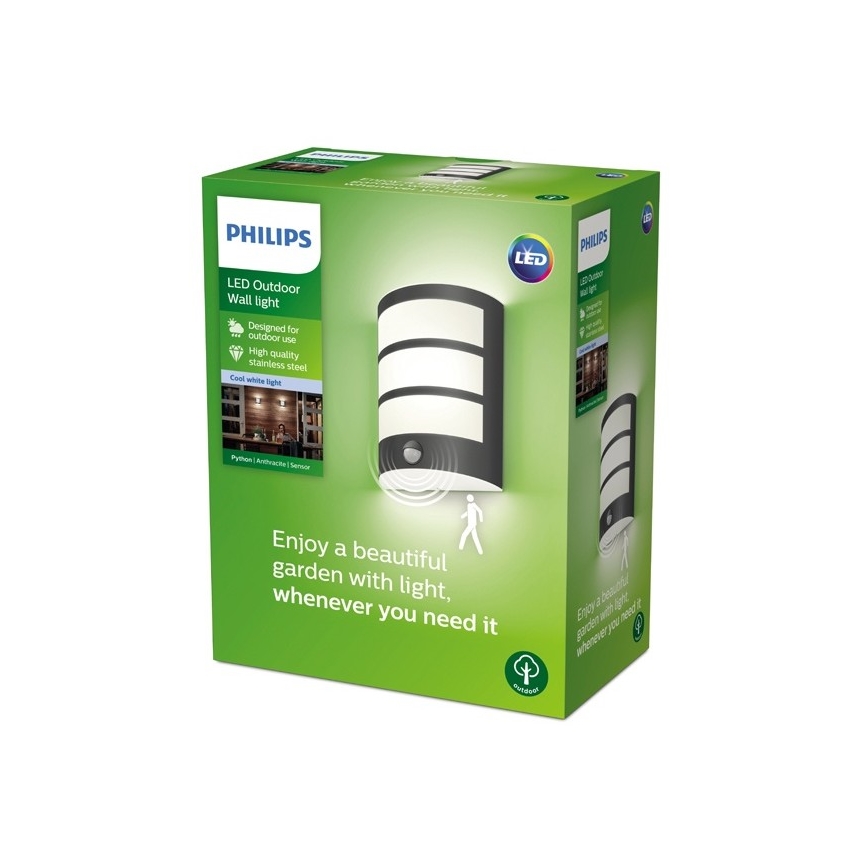 Philips-LED Väli seinavalgusti anduriga LED/6W/230V 4000K IP44