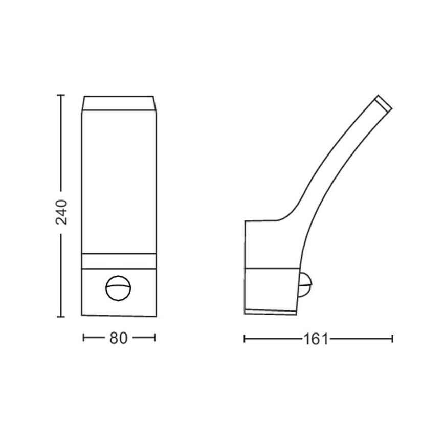 Philips-LED Väli seinavalgusti anduriga LED/12W/230V 2700K IP44