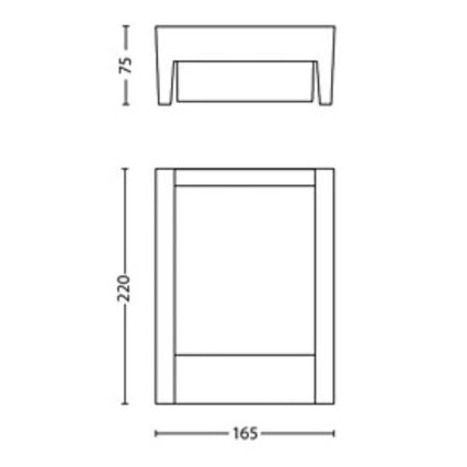 Philips - LED Väli seinavalgusti ARBOUR LED/3,8W/230V 2700K IP44