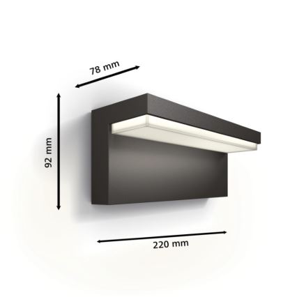 Philips - LED Väli seinavalgusti BUSTAN LED/3,8W/230V 2700K IP44