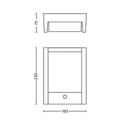 Philips - LED Väli seinavalgusti koos anduriga ARBOUR LED/3,8W/230V 2700K IP44