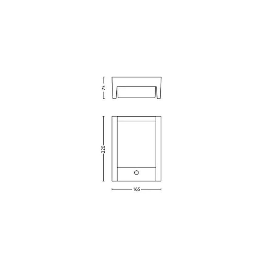 Philips - LED Väli seinavalgusti koos anduriga ARBOUR LED/3,8W/230V 2700K IP44
