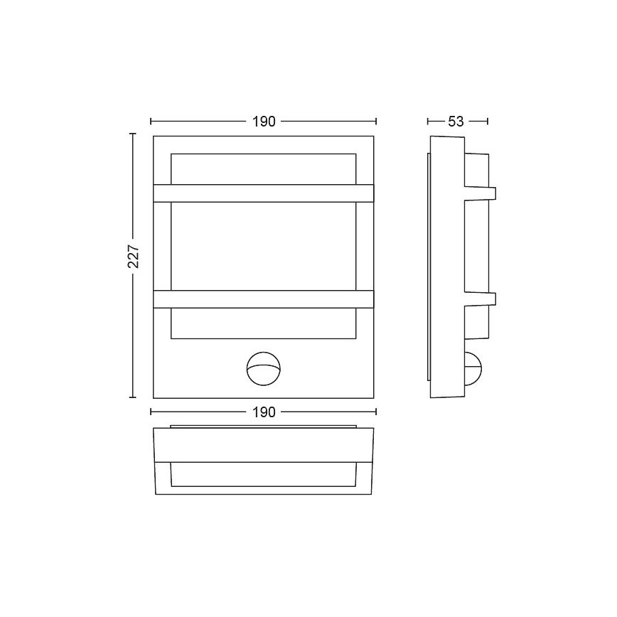 Philips - LED Väli seinavalgusti koos anduriga PETRONIA LED/3,8W/230V IP44
