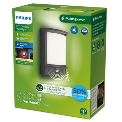 Philips - LED Väli seinavalgusti koos anduriga SAMONDRA LED/3,8W/230V IP44