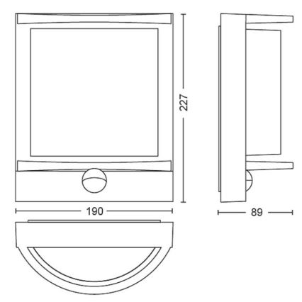 Philips - LED Väli seinavalgusti koos anduriga SAMONDRA LED/3,8W/230V IP44