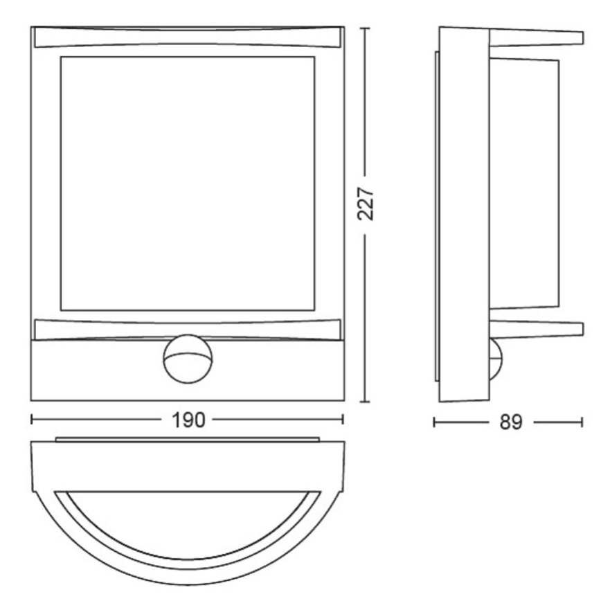 Philips - LED Väli seinavalgusti koos anduriga SAMONDRA LED/3,8W/230V IP44