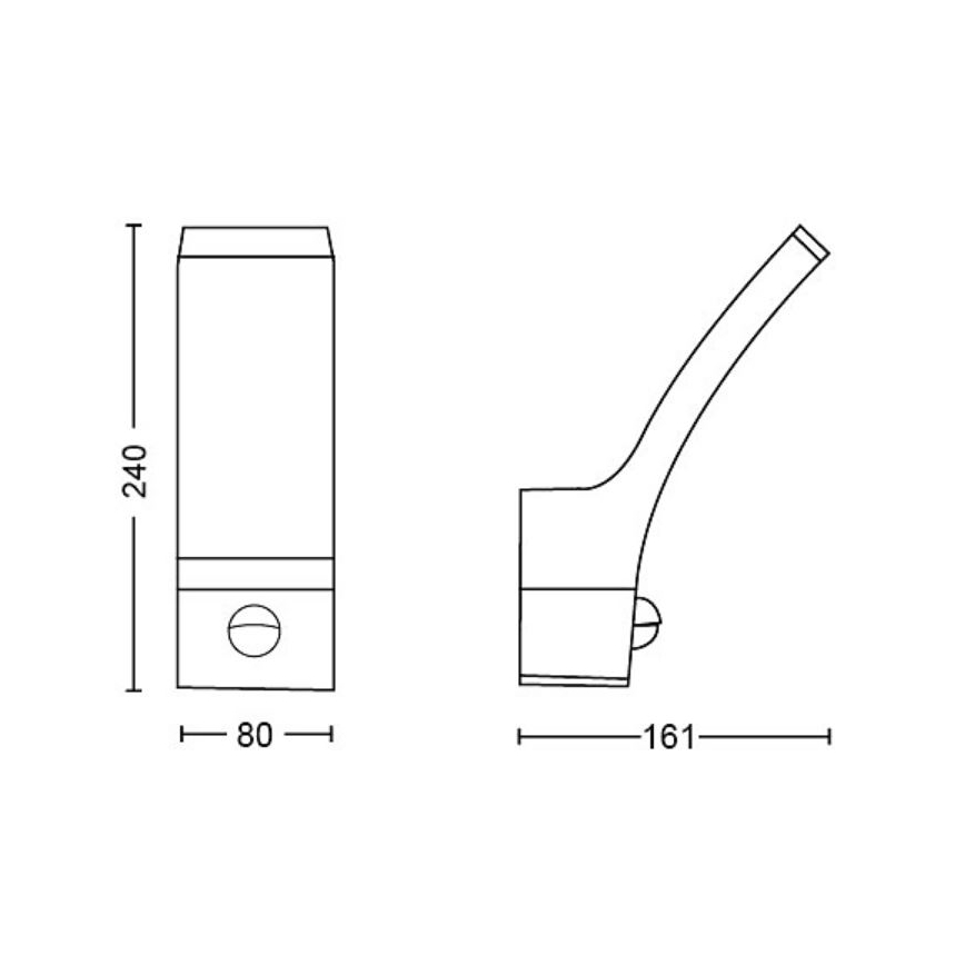 Philips - LED Väli seinavalgusti koos anduriga SPLAY LED/3,8W/230V IP44