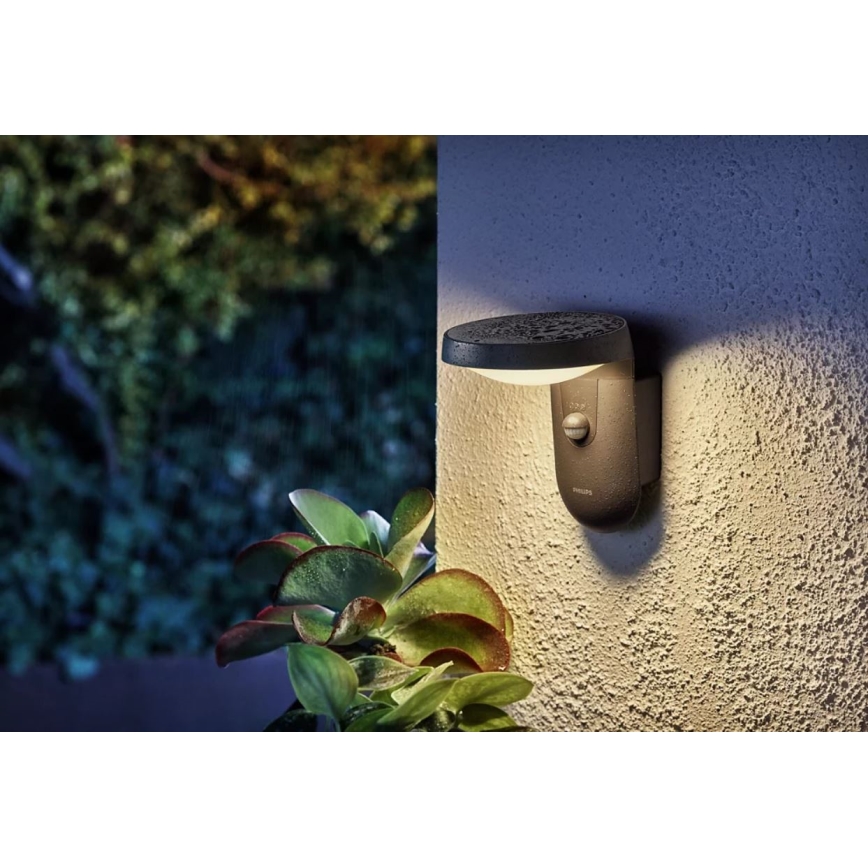 Philips - LED Väli seinavalgusti koos anduriga LED/9W/230V 2700K IP44
