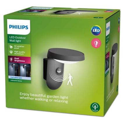 Philips - LED Väli seinavalgusti koos anduriga LED/9W/230V 4000K IP44