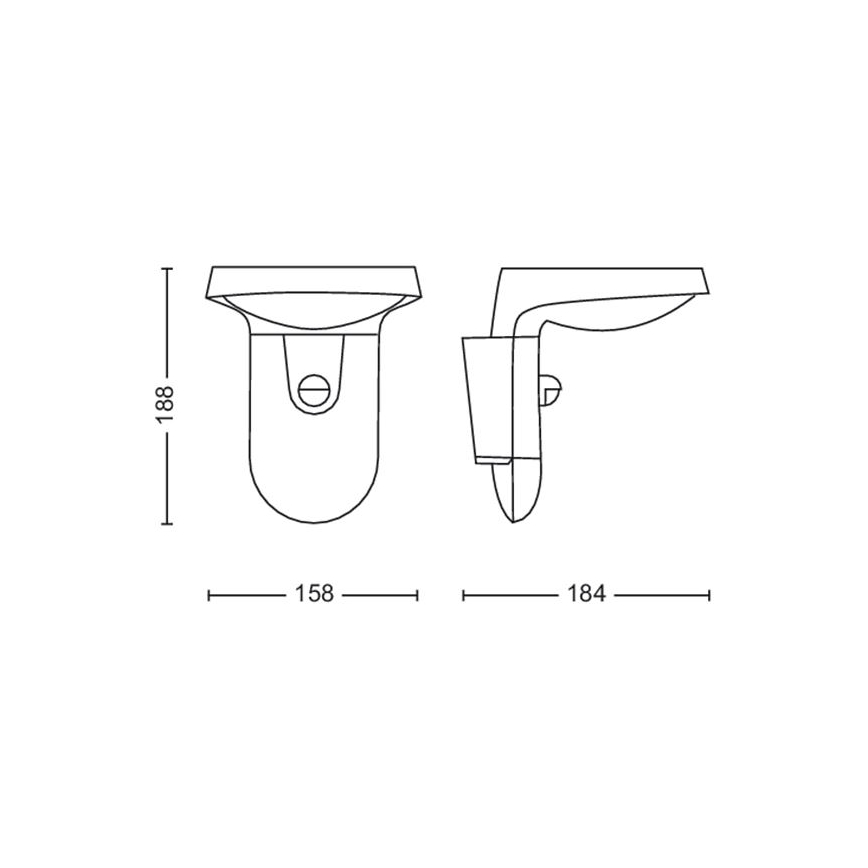 Philips - LED Väli seinavalgusti koos anduriga LED/9W/230V 4000K IP44