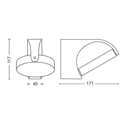 Philips - LED Väli seinavalgusti LED/7W/230V 2700K IP44