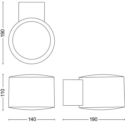 Philips - LED Väli seinavalgusti OTIS LED/4,3W/230V 2700K IP44