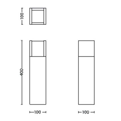 Philips - LED Välivalgusti ARBOUR LED/3,8W/230V 40 cm 2700K IP44