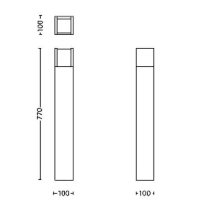 Philips - LED Välivalgusti ARBOUR LED/3,8W/230V 77 cm 2700K IP44