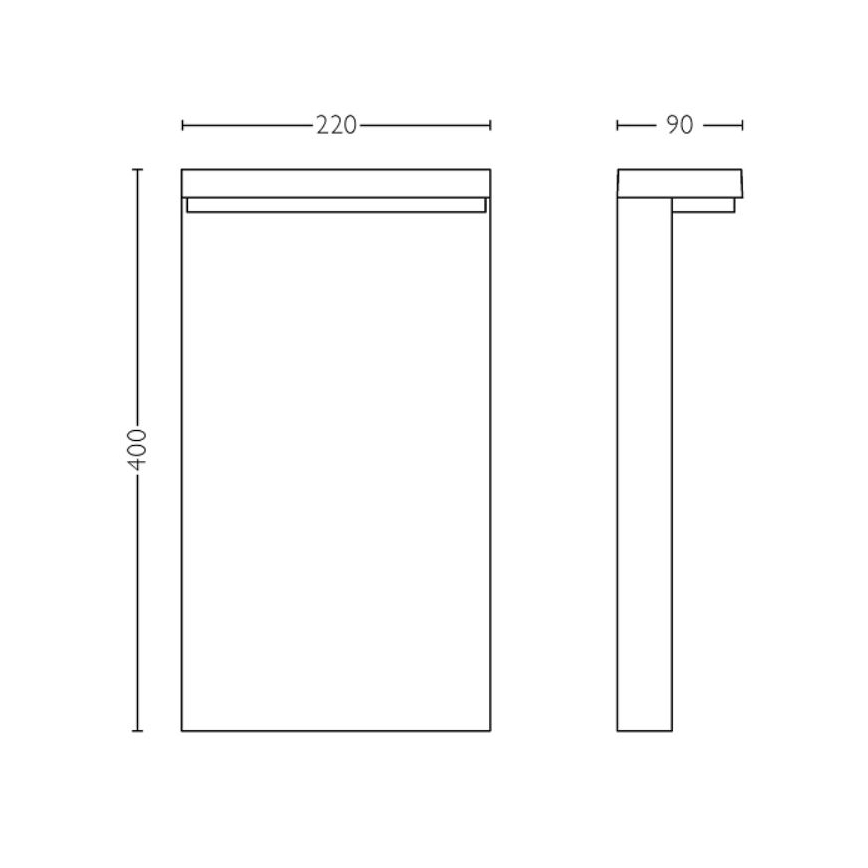 Philips - LED Välivalgusti BUSTAN LED/3,8W/230V 2700K 40 cm IP44