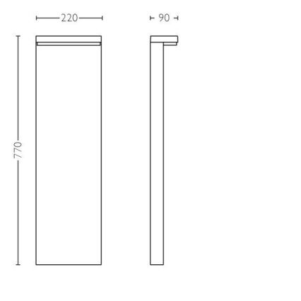 Philips - LED Välivalgusti BUSTAN LED/3,8W/230V 2700K 77 cm IP44