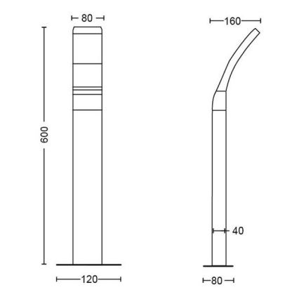 Philips - LED Välivalgusti LED/12W/230V 4000K 60 cm IP44