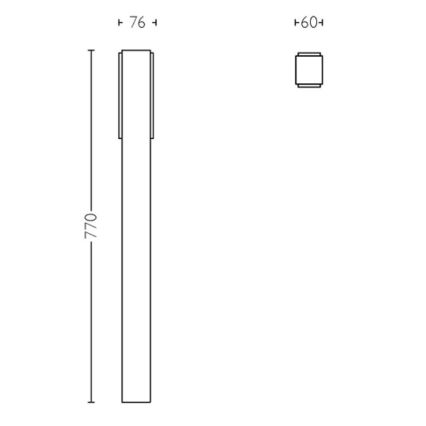 Philips - LED Välivalgusti STRATOSPHERE LED/3,8W/230V 77 cm 2700K IP44