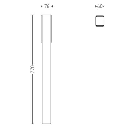 Philips - LED Välivalgusti STRATOSPHERE LED/3,8W/230V 77 cm 4000K IP44