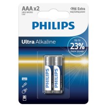 Philips LR03E2B/10-2 tk leelispatareid AAA ULTRA ALKALINE 1,5V 1250mAh