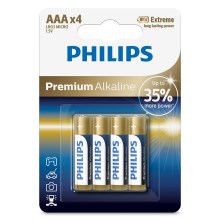 Philips LR03M4B/10-4 tk leelispatareid AAA PREMIUM ALKALINE 1,5V 1320mAh