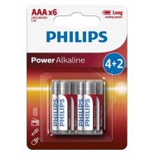 Philips LR03P6BP/10 - 6 tk Leelispatarei AAA POWER ALKALINE 1,5V 1150mAh