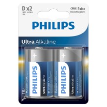 Philips LR20E2B/10 - 2 tk Leelispatarei D ULTRA ALKALINE 1,5V