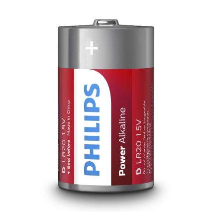 Philips LR20P2B/10-2 tk leelispatareid D POWER ALKALINE 1,5V 14500mAh