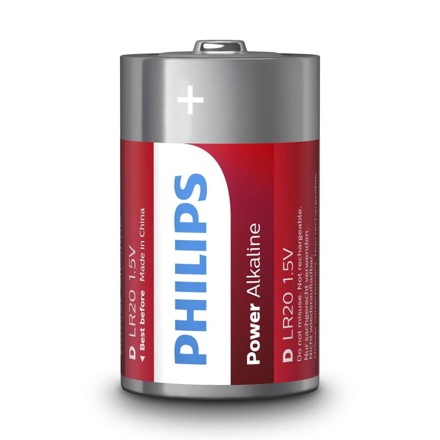 Philips LR20P2B/10-2 tk leelispatareid D POWER ALKALINE 1,5V 14500mAh