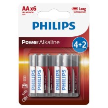 Philips LR6P6BP/10-6 tk Leelispatarei AA POWER ALKALINE 1,5V 2600mAhV