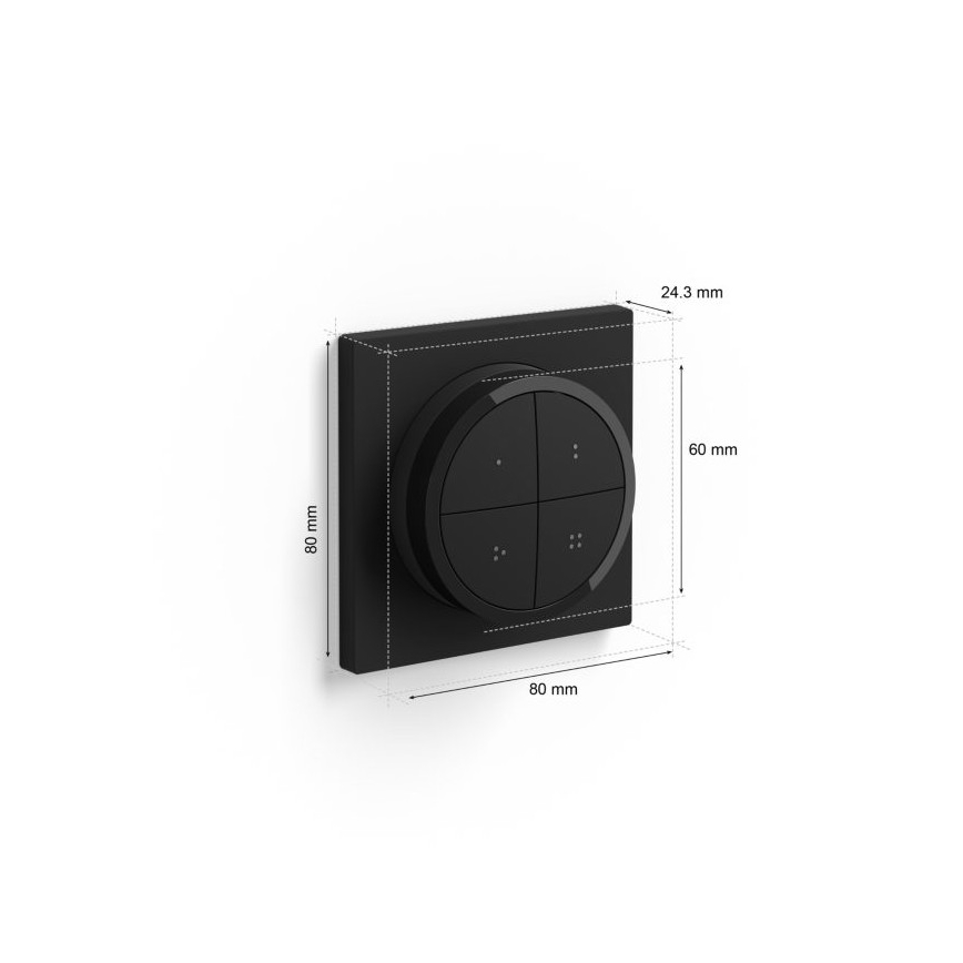 Philips - Lülitiga kaugjuhtimispult Hue TAP 1xCR2032 must