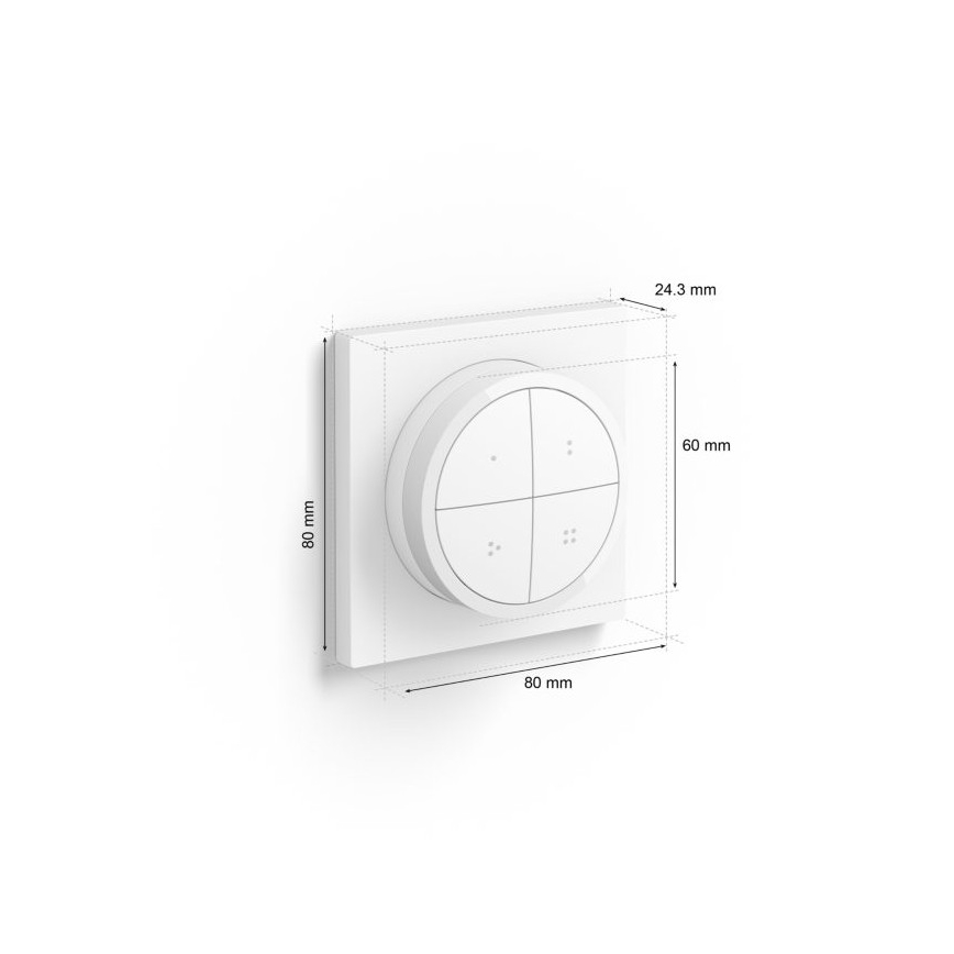 Philips - Lülitiga kaugjuhtimispult Hue TAP 1xCR2032 valge
