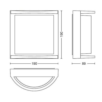 Philips Massive - LED Väli seinavalgusti LED/12W/230V IP44