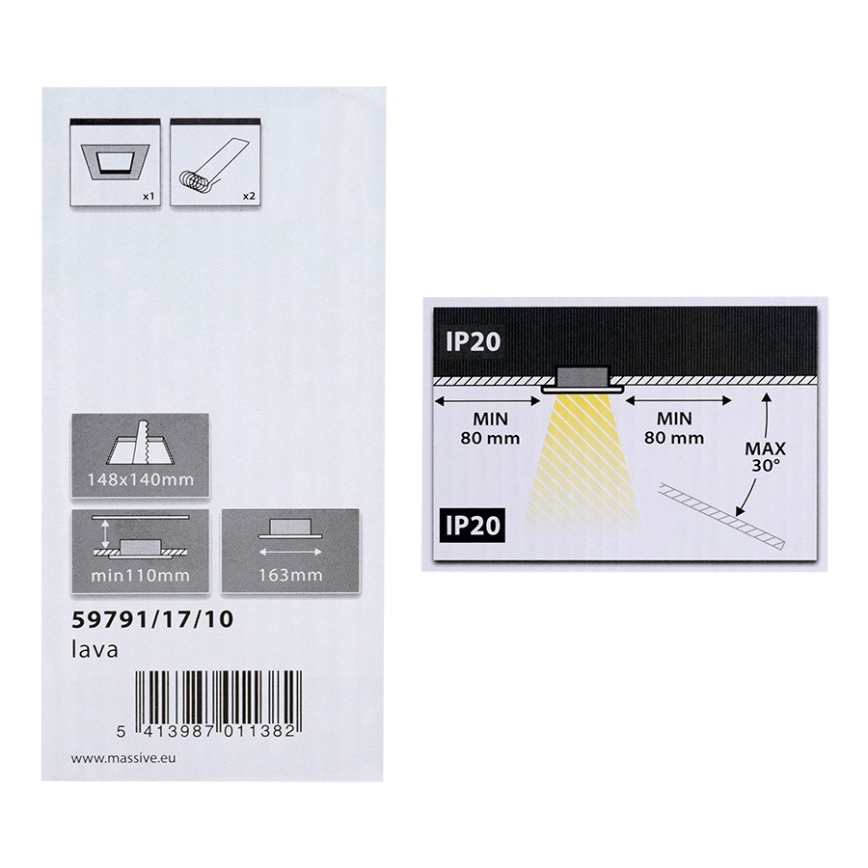 Philips Massive 59791/17/10 - Ripplaevalgusti LAVA 2xE27/28W/230V