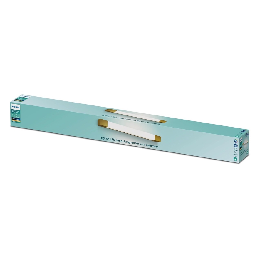 Philips - Peeglivalgusti vannituppa ROVER LED/10W/230V IP44 messing